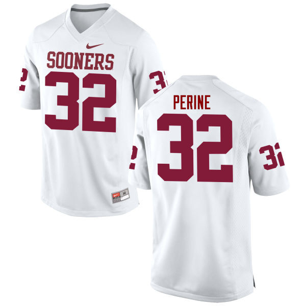 Men Oklahoma Sooners #32 Samaje Perine College Football Jerseys Game-White - Click Image to Close
